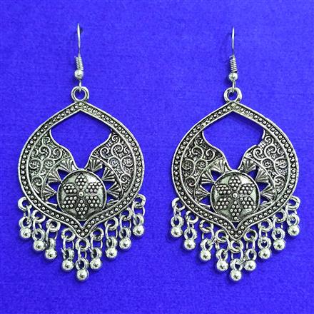 Classic Earring With Oxidised Plating