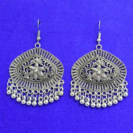 Classic Earring With Oxidised Plating