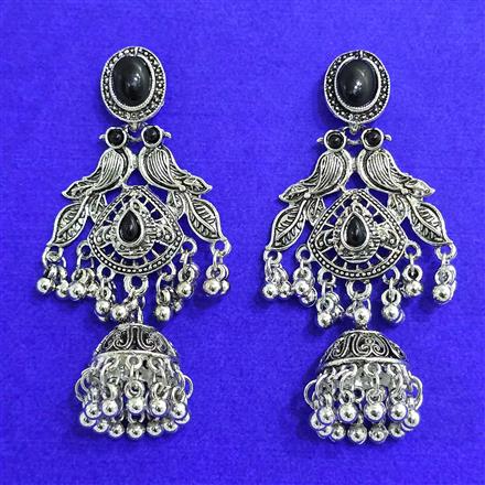 Classic Earring With Oxidised Plating