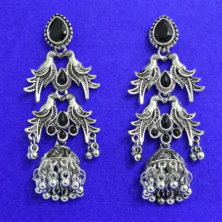 Classic Earring With Oxidised Plating