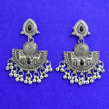 Classic Earring With Oxidised Plating