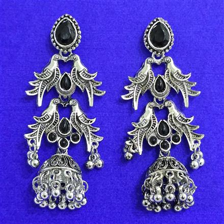Classic Earring With Oxidised Plating