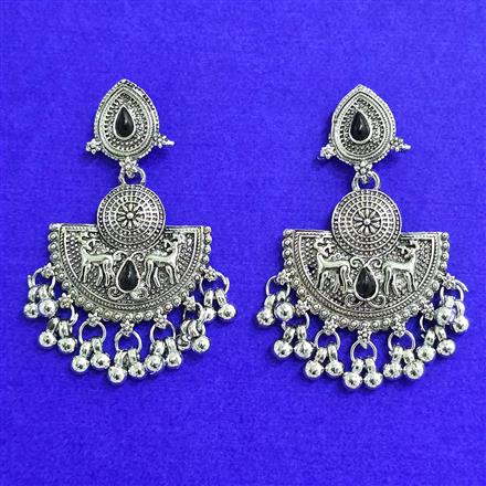 Classic Earring With Oxidised Plating