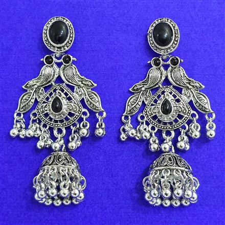 Classic Earring With Oxidised Plating