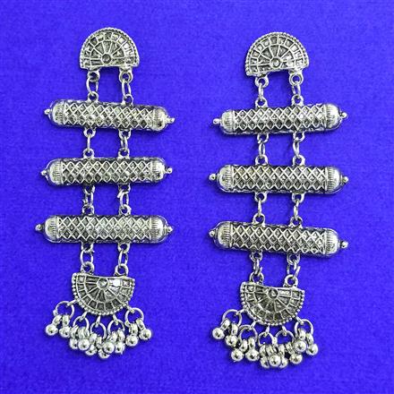 Classic Earring With Oxidised Plating
