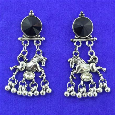 Classic Earring With Oxidised Plating