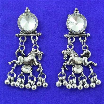 Classic Earring With Oxidised Plating