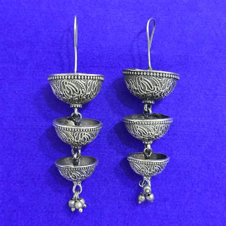 Classic Earring With Oxidised Plating