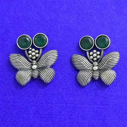 Classic Earring With Oxidised Plating