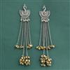 Oxidised Kashmiri Earring With 2 Tone Plating