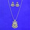 Oxidised Classic Pendant Set With 2 Tone Plating