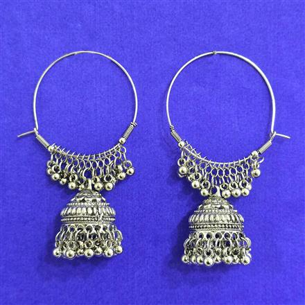 Jhumki With Oxidised Plating
