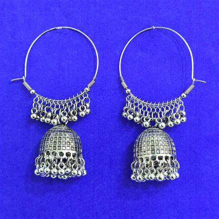 Jhumki With Oxidised Plating