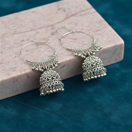 Classic Earring With Oxidised Plating