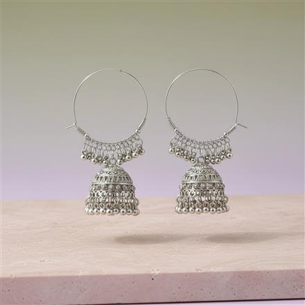 Jhumki With Oxidised Plating