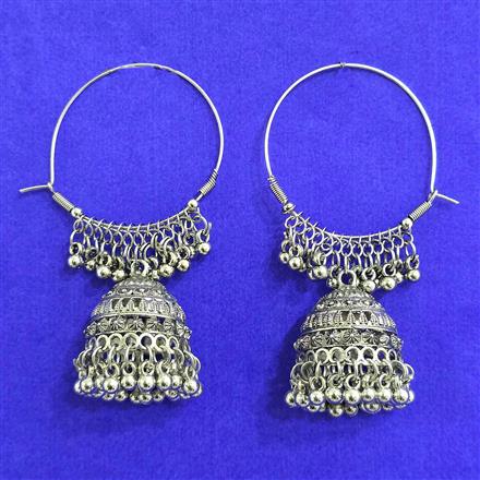 Jhumki With Oxidised Plating