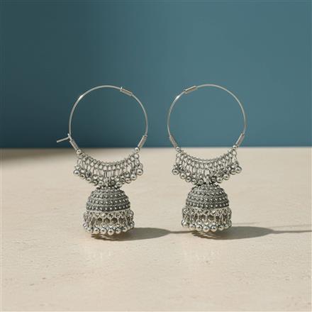 Classic Earring With Oxidised Plating