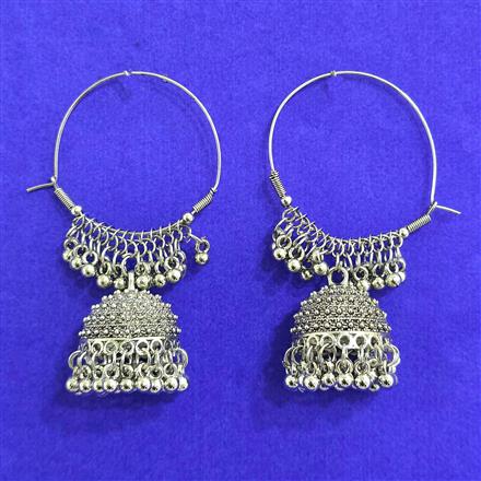Classic Earring With Oxidised Plating