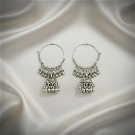Jhumki With Oxidised Plating