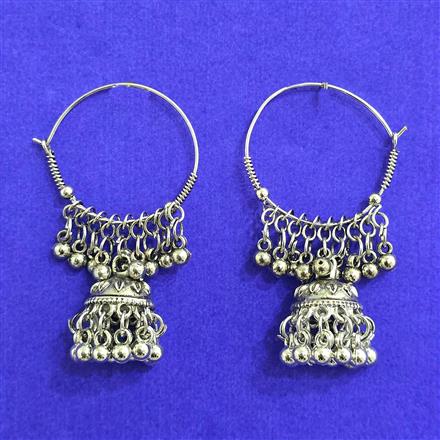 Jhumki With Oxidised Plating