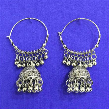 Classic Earring With Oxidised Plating