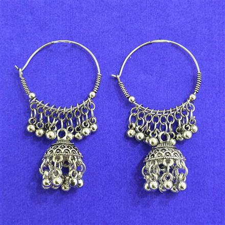 Jhumki With Oxidised Plating