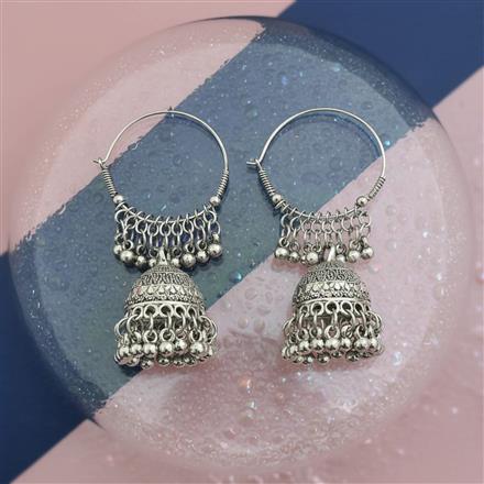 Classic Earring With Oxidised Plating