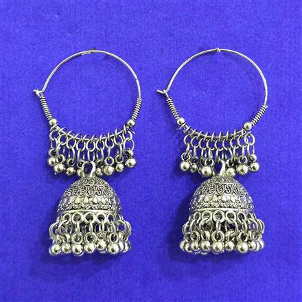 Classic Earring With Oxidised Plating