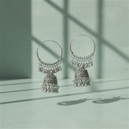 Jhumki With Oxidised Plating
