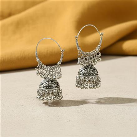 Classic Earring With Oxidised Plating