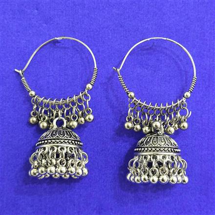 Classic Earring With Oxidised Plating