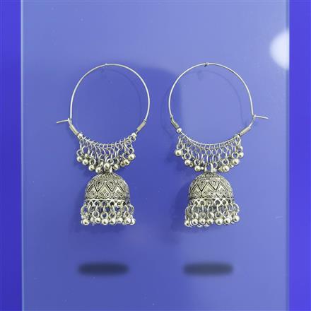 Jhumki With Oxidised Plating