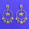 Oxidised Classic Earring With 2 Tone Plating