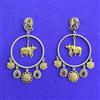 Oxidised Classic Earring With 2 Tone Plating
