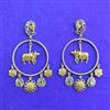 Oxidised Classic Earring With 2 Tone Plating