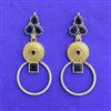 Oxidised Classic Earring With 2 Tone Plating