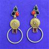Oxidised Classic Earring With 2 Tone Plating
