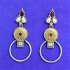 Oxidised Classic Earring With 2 Tone Plating