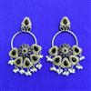 Oxidised Classic Earring With 2 Tone Plating