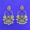 Oxidised Classic Earring With 2 Tone Plating