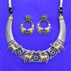 Oxidised Classic Necklace With 2 Tone Plating