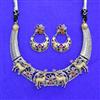 Oxidised Classic Necklace With 2 Tone Plating