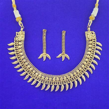 Oxidised Classic Necklace Set With Gold Plating