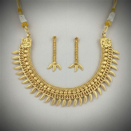 Oxidised Classic Necklace Set With Gold Plating