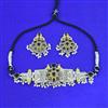 Oxidised Choker Necklace Set With 2 Tone Plating
