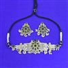 Oxidised Choker Necklace Set With 2 Tone Plating