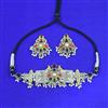 Oxidised Choker Necklace Set With 2 Tone Plating