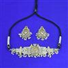 Oxidised Choker Necklace Set With 2 Tone Plating