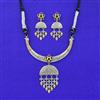 Oxidised Classic Necklace Set With 2 Tone Plating