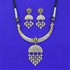 Oxidised Classic Necklace Set With 2 Tone Plating